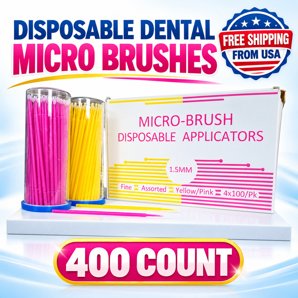 Disposable Dental Brush Micro Applicator Micro Brush Dental, 400 Count